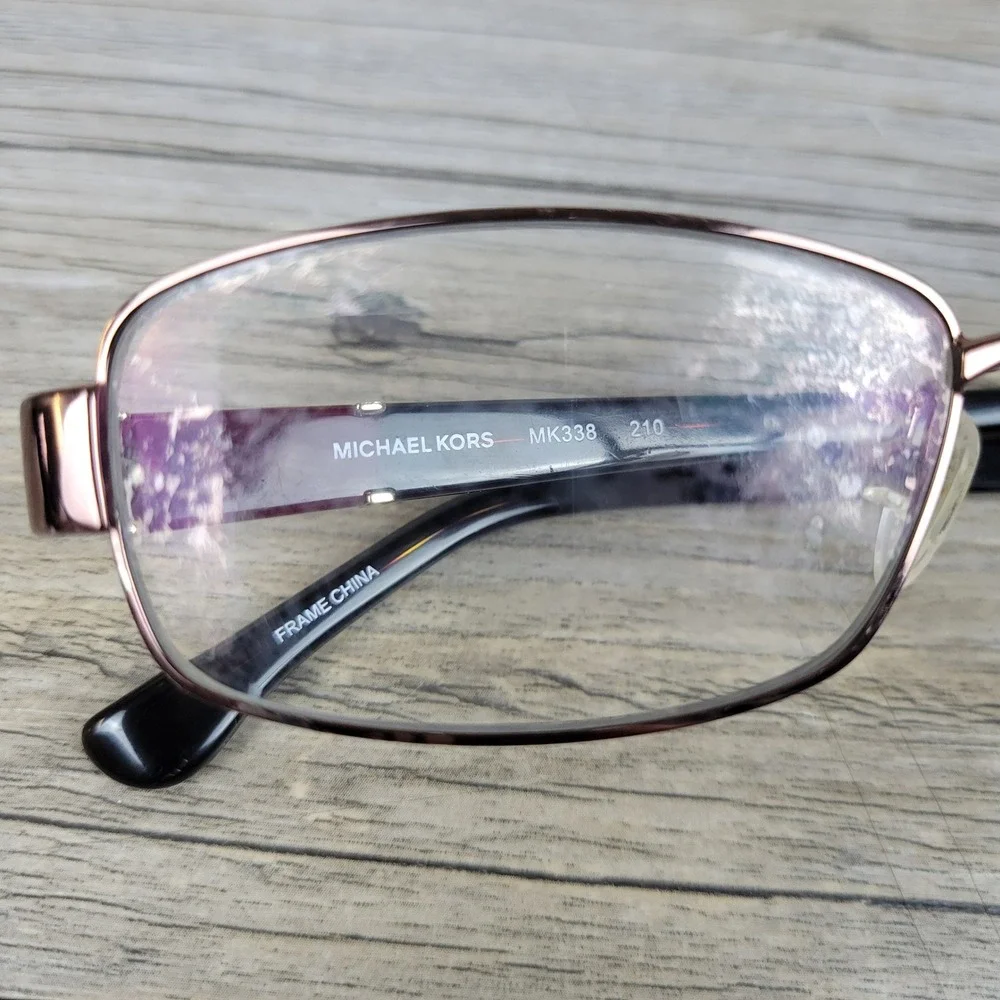 Michael Kors Eyeglass Frames MK338 210 Brown Burgundy Rectangle Womens 52-16-135